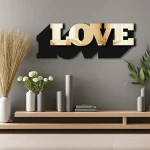 Καθρέπτης Τοίχου 587MRX1131 70x25cm Black-Gold Wallity Plexiglass