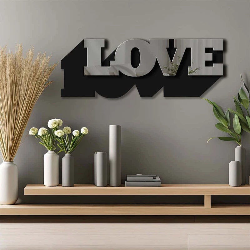 Καθρέπτης Τοίχου 587MRX1152 70x25cm Black-Smoke Wallity Plexiglass