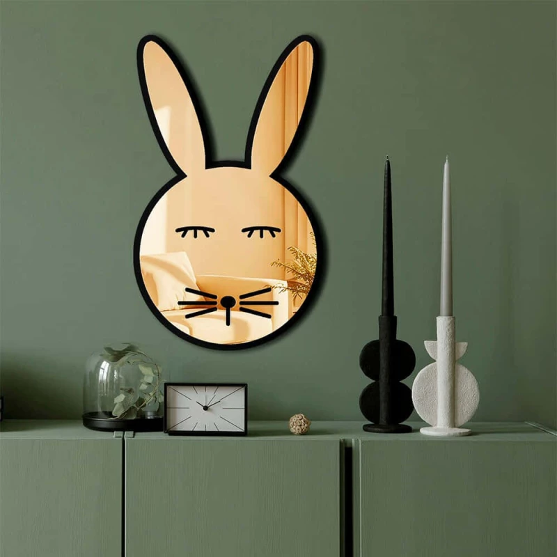 Καθρέπτης Τοίχου 587MRX1135 30x49cm Black-Gold Wallity Plexiglass