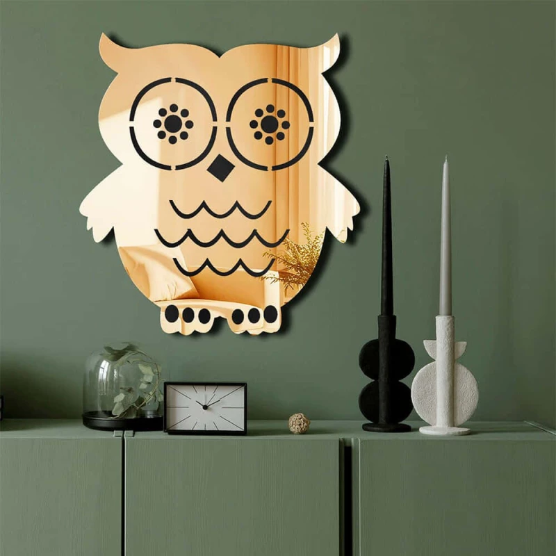 Καθρέπτης Τοίχου 587MRX1141 44x48cm Black-Gold Wallity Plexiglass