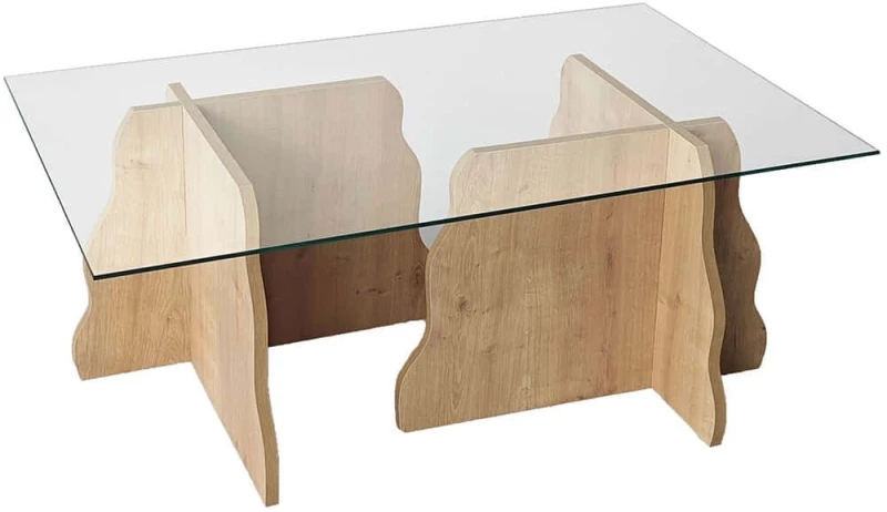 Τραπέζι Σαλονιού Canyon 552NOS1491 105x65x40cm Oak-Clear