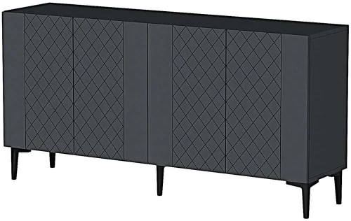 Μπουφές Resso 555CHM1366 150x32x75cm Anthracite Μοριοσανίδα, Μελαμίνη