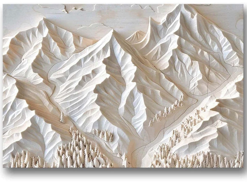 Πίνακας Καμβάς Wabisabi 895FNA1421 100x70cm White Wallity Οριζόντιοι Ξύλο, Καμβάς
