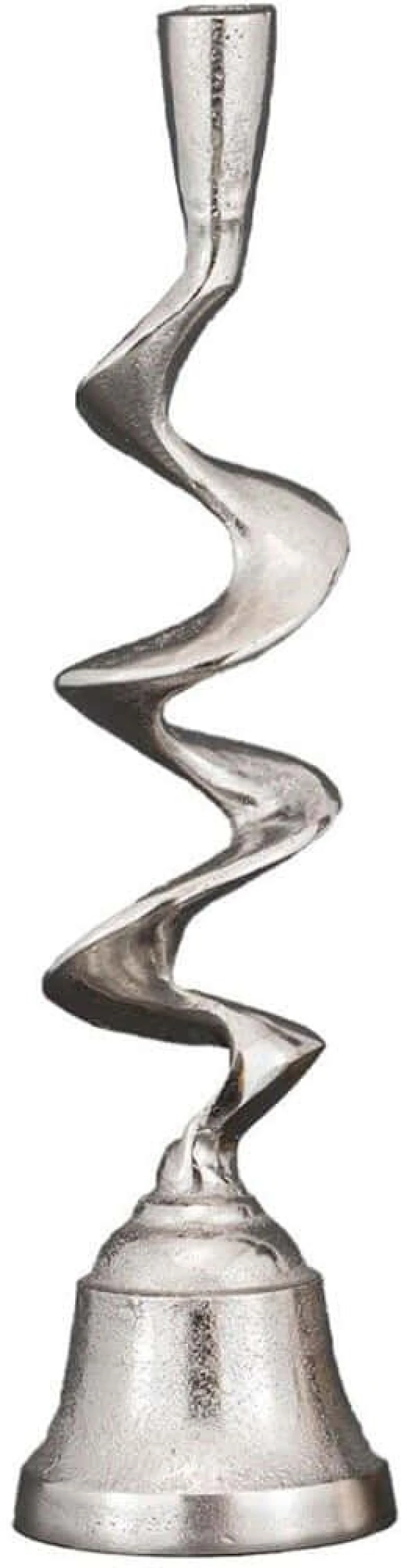 Κηροπήγιο Flamme 034360 9,5x9,5x36cm Silver Αλουμίνιο