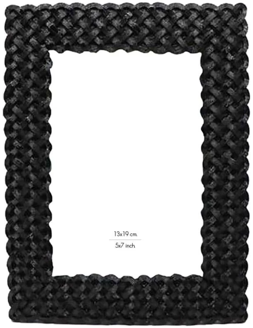 Κορνίζα Tresser 028373 13x18cm Black Γυαλί,Polyresin