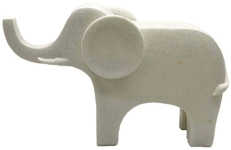 Διακοσμητικός Ελέφαντας Evo 034482 28,7x8,7x17,8cm White Πολυρεσίνη