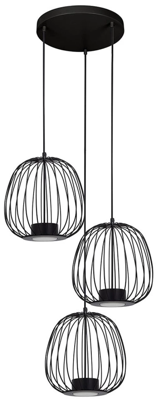 Φωτιστικό Οροφής Κρεμαστό Bell Plus 3 41101 3xGX53 12W 50x50x Max 120cm Black Sigma Lighting