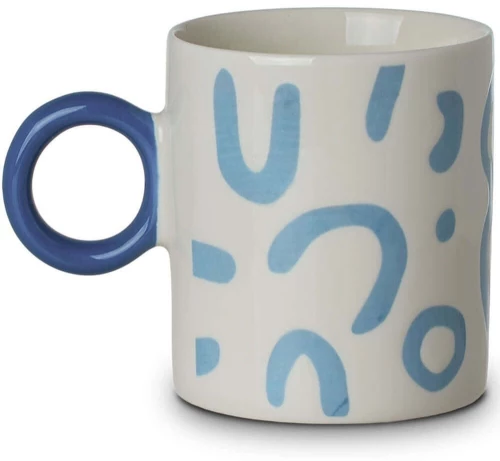 Κούπα Mood Flow 07-35129 450ml White-Blue Estia Bone China