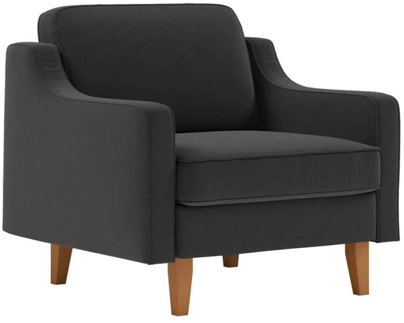 Πολυθρόνα Αδιάβροχη Robin 918CMF1111 90x87x84cm Night Grey-Walnut