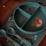 Sassi Πιάτο Σιλικόνης με Χωρίσματα Crunchy the Fox