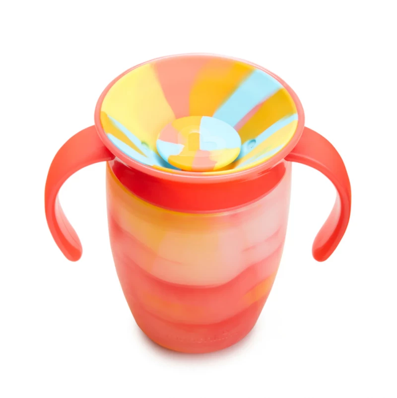Munchkin Κύπελο Miracle 360° Trainer Tropical Swirl Coral/Yellow 207ml.