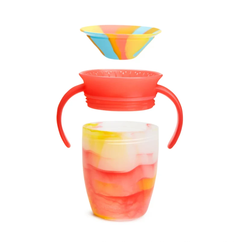 Munchkin Κύπελο Miracle 360° Trainer Tropical Swirl Coral/Yellow 207ml.