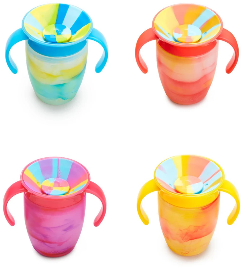 Munchkin Κύπελο Miracle 360° Trainer Tropical Swirl Coral/Yellow 207ml.