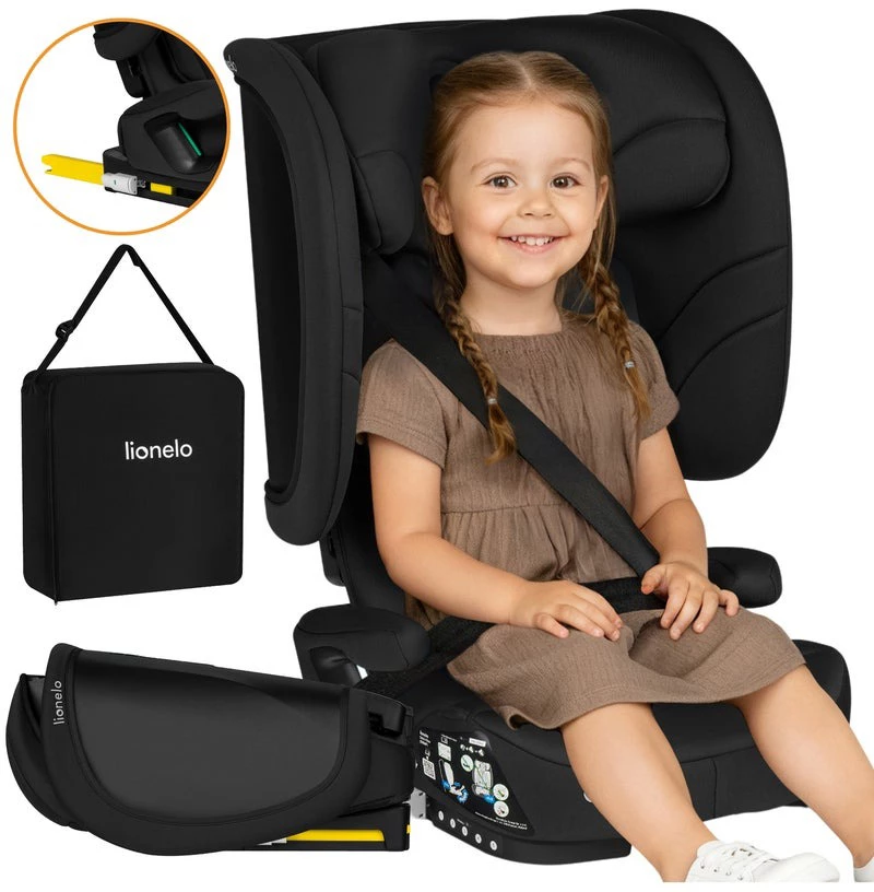 Lionelo Κάθισμα Αυτοκινήτου Orin I-Size Isofix 100-150cm Black Carbon