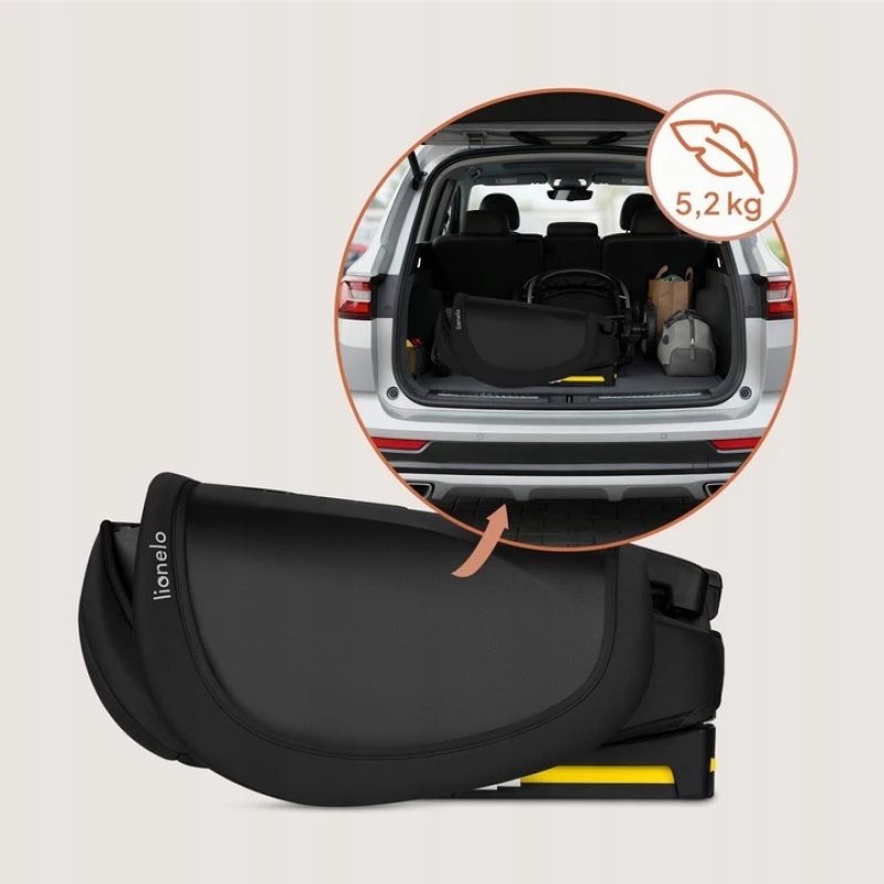 Lionelo Κάθισμα Αυτοκινήτου Orin I-Size Isofix 100-150cm Black Carbon