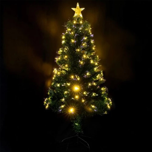 60cm Αυτοφωτιζόμενο Χριστουγεννιάτικο Δέντρο Οπτικής Ίνας - Θερμό Λευκό