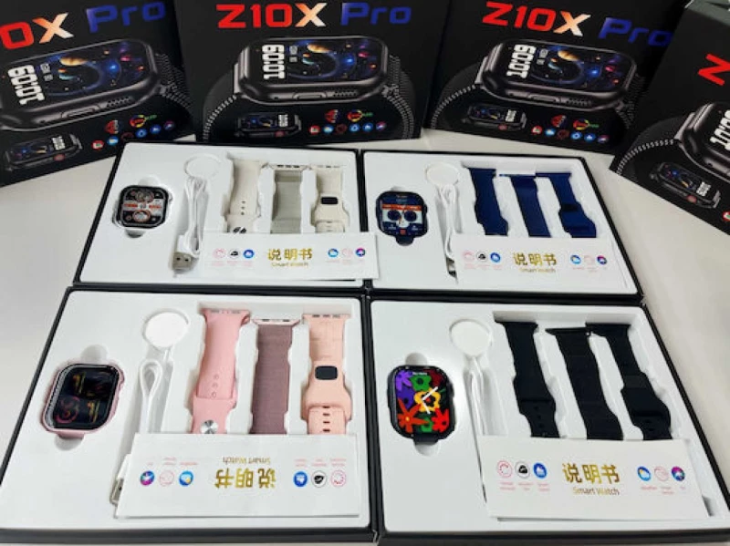 Smartwatch με Παλμογράφο & 3 Λουράκια Z10X Pro Μαύρο
