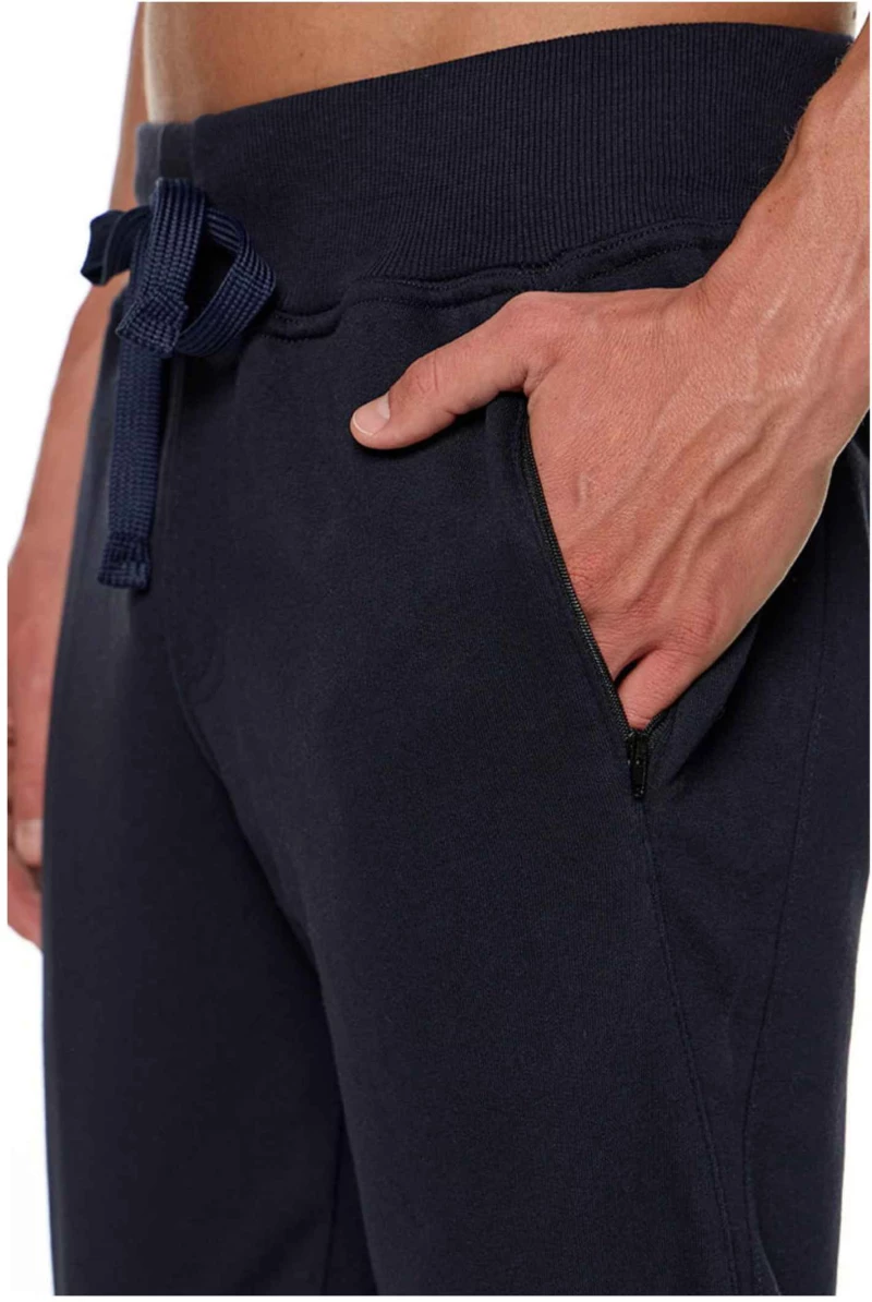 Ανδρικό Παντελόνι Φόρμας Body Move Με Φερμουάρ Στις Τσέπες Μπλε 1263