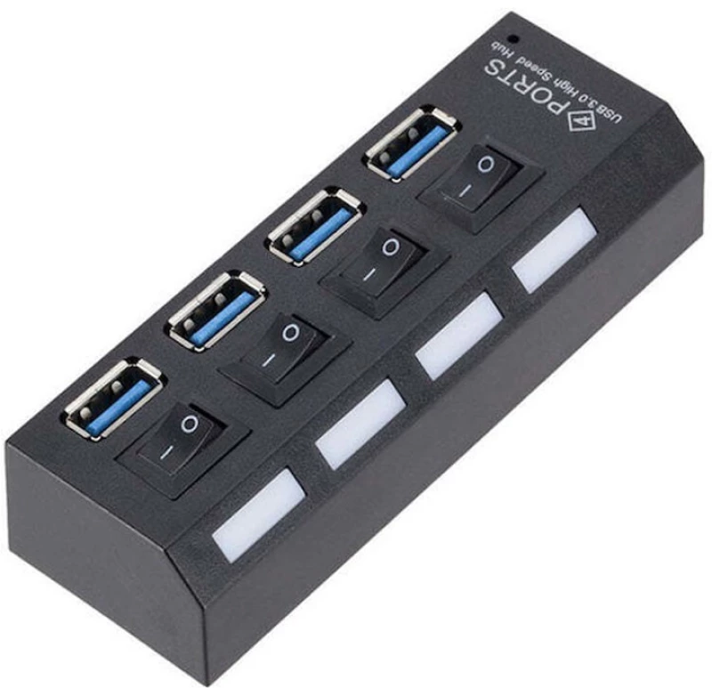 USB HUB 4 ΘΥΡΕΣ ΜΕ ΚΟΥΜΠΙΑ ON/OFF CY-03015