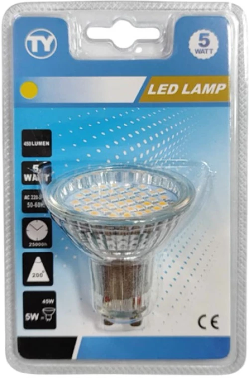 LED ΛΑΜΠΑ 5W ΘΕΡΜΟ ΦΩΣ GU10 LED-04836
