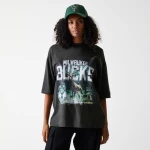 NEW ERA NBA WASHED GRPHC TEE MILBUC  WHG 60684353 NEW ERA Γκρι