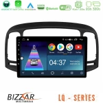 Bizzar lq Series 4core Android14 2+32gb Hyundai Accent 2006-2011 Navigation Multimedia Tablet 9" με Carplay & Android Auto u-lq-Hy0711bl