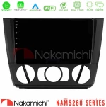 Nakamichi Nam5260 Series 4core Android13 4+64gb bmw 1series E81/e82/e87/e88 (Manual A/c) Navigation Multimedia Tablet 9" με Carplay & Android Auto u-n44-Bm1011
