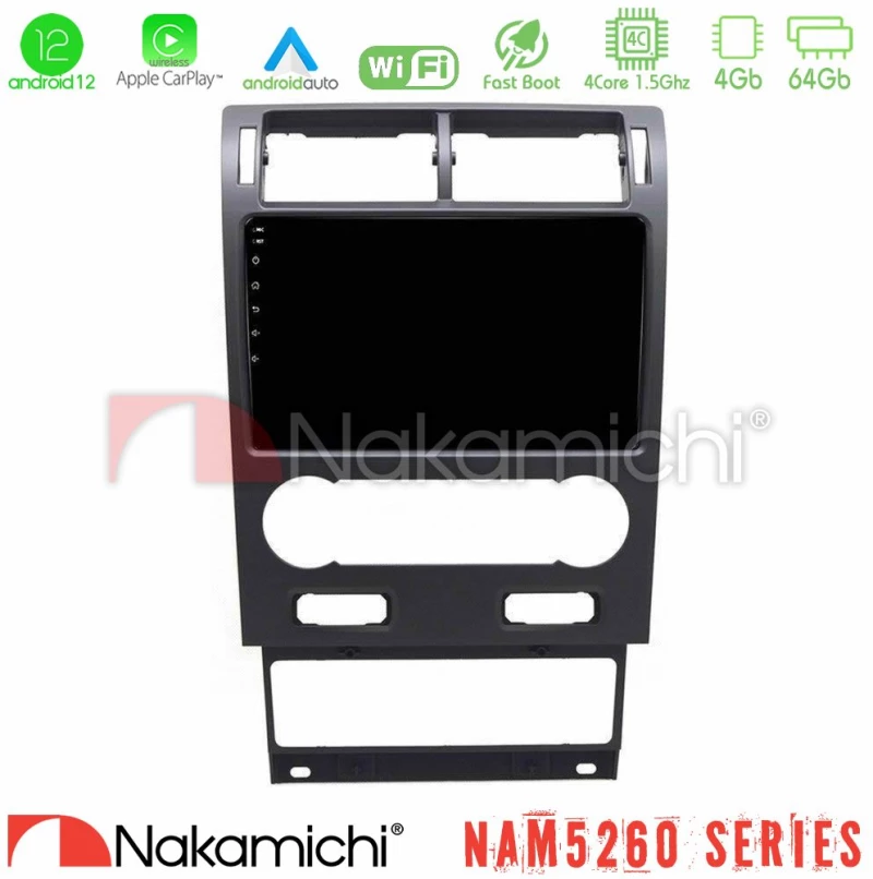 Nakamichi Nam5260 Series 4core Android13 4+64gb Ford Mondeo 2004-2007 Navigation Multimedia Tablet 9" με Carplay & Android Auto u-n44-Fd1064