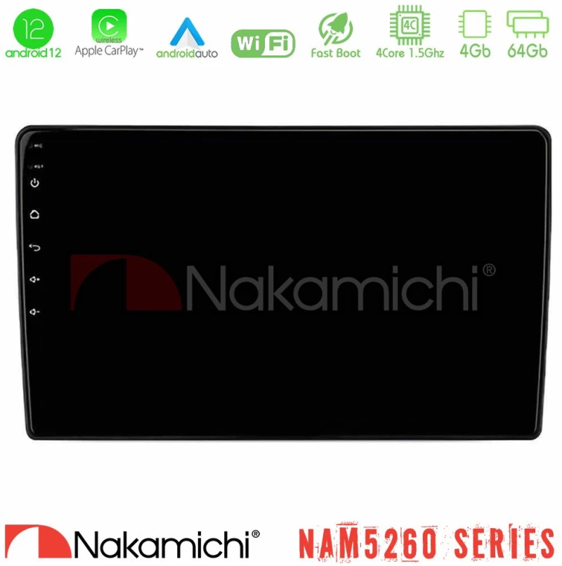Nakamichi Nam5260 Series 4core Android13 4+64gb Ford Mondeo 2004-2007 Navigation Multimedia Tablet 9" με Carplay & Android Auto u-n44-Fd1064