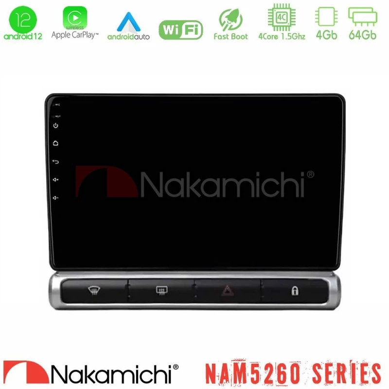Nakamichi Nam5260 Series 4core Android13 4+64gb Citroen c3 2016-> Navigation Multimedia Tablet 9" με Carplay & Android Auto u-n44-Ct2503