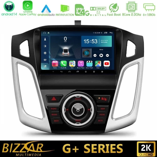 Bizzar g+ Series Ford Focus 2012-2018 8core Android14 6+128gb Navigation Multimedia Tablet 9" u-g-Fd0845