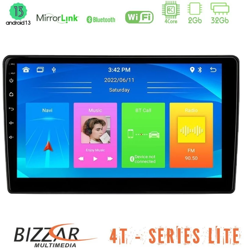 Bizzar 4t Series Suzuki Grand Vitara 2003 – 2005 4core Android13 2+32gb Navigation Multimedia Tablet 9" u-lvb-Sz1795
