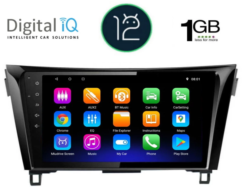 DIGITAL IQ RTB 1468_GPS (10inc) MULTIMEDIA TABLET OEM NISSAN QASHQAI mod. 2014-2021