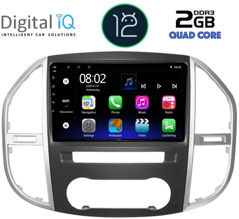 DIGITAL IQ RTB 2429_GPS (10inc) MULTIMEDIA TABLET OEM MERCEDES VITO – VIANO  (W447) mod. 2015>