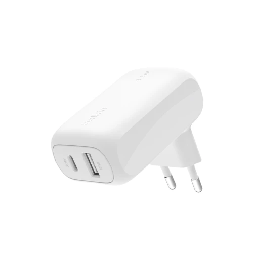 Belkin WCB009VFWH 42W PD/PPS Dual Standalone Home Charger (30W USB-C & 12W USB-A)