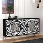 379272 ΜΠΟΥΦΕΣ GRADEL MEGAPAP ΧΡΩΜΑ ΜΑΥΡΟ - ΑΣΠΡΟΜΑΥΡΟ 150X35X83,6ΕΚ.