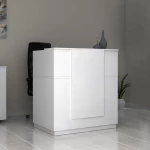 504717 ΓΡΑΦΕΙΟ ΥΠΟΔΟΧΗΣ - RECEPTION GEMINI MEGAPAP ΧΡΩΜΑ ΛΕΥΚΟ 100X70X110ΕΚ.