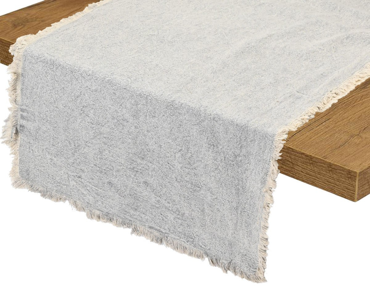 ESTIA ΡΑΝΕΡ ΤΡΑΠΕΖΙΟΥ LOOM 45x150cm ΜΕ ΚΡΟΣΣΙΑ ΓΚΡΙ