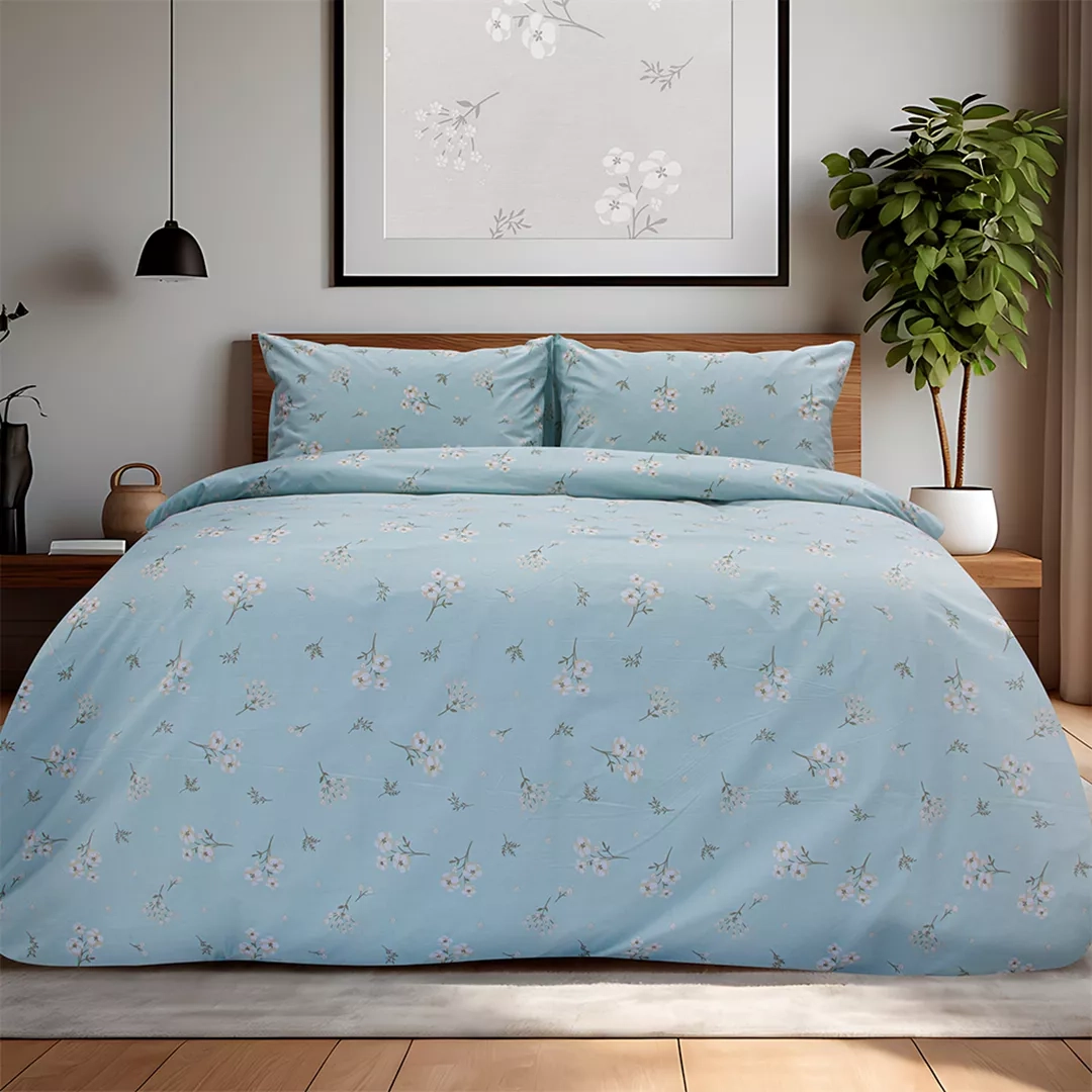 LINO Σετ Παπλωματοθήκη Μονή (165x245) Diminuto Μέντα Μέντα Ημίδιπλο