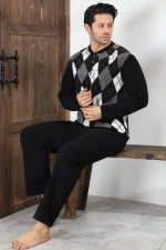 Ανδρική Πιτζάμα Fleece 0609 - ΑΝΘΡΑΚΙ