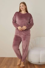 Πιτζάμα Γυναικεία Homewear Βελουτέ W3108 - ΣΑΠΙΟ ΜΗΛΟ