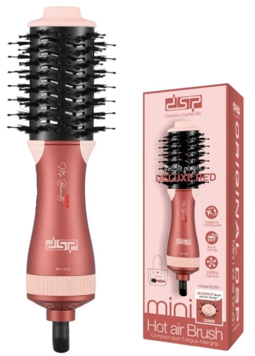 Ηλεκτρική βούρτσα ισιώματος μαλλιών - 50255 - DSP - 350075 - Red