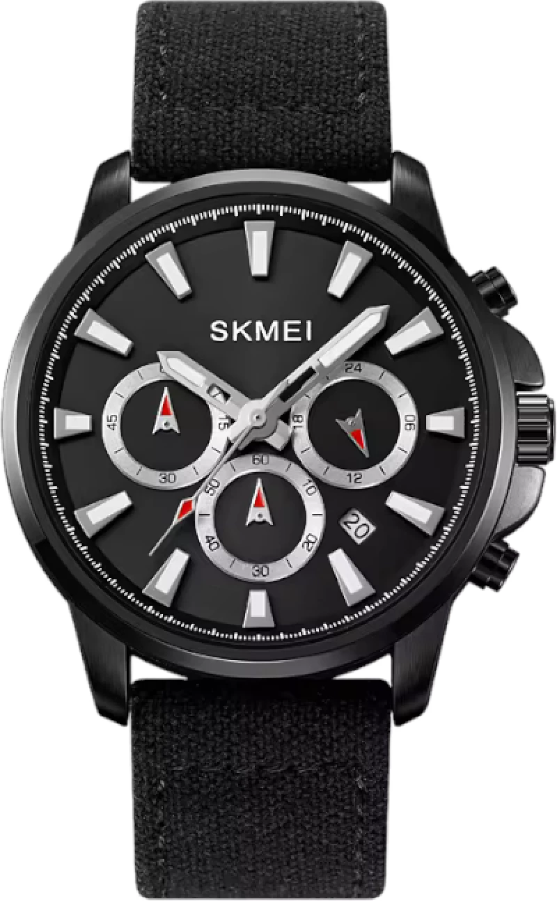 Aναλογικό ρολόι χειρός – Skmei - 2071 - Υφασμάτινο λουρί - Black/Silver