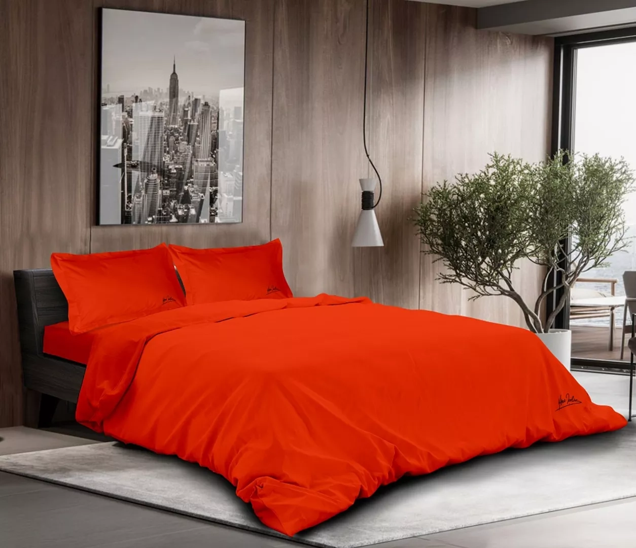 ΣΕΤ ΣΕΝΤ. Υ/Δ LOR 2*240x260cm 2*50x70cm ORANGE NUOVO 205TC COT/TEN - -