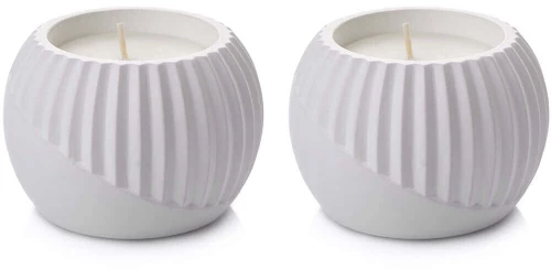 Κεριά Σε Δοχεία Sedas Kozeda (Σετ 2Τμχ) 689NFL1108 9x9x6cm White Aberto Design Παραφίνη