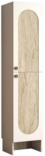 Παπουτσοθήκη - Ντουλάπι Palermo 845HCT4236 45x37x200,6cm Cream-Travertine Beige Μοριοσανίδα, Μελαμίνη