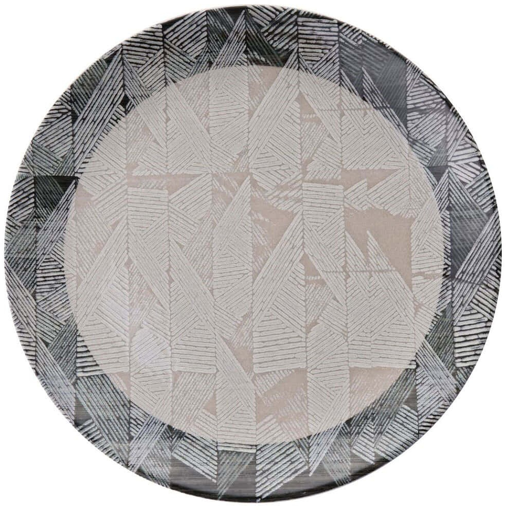 Πιάτο Ρηχό Arel (Σετ 6Τμχ) 471PST1156 25,5x25,5x2,5cm Grey-Black Hermia Κεραμικό