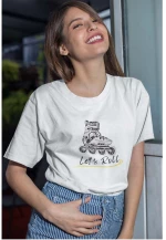 T-shirt Let's Roll White