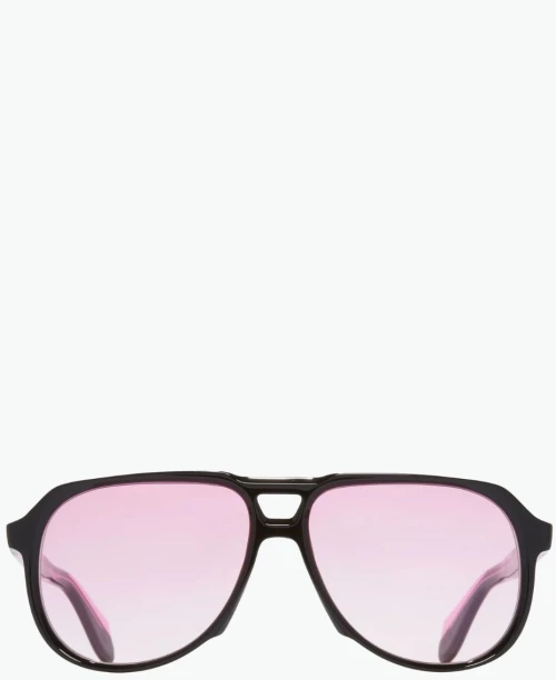 Aviator Sunglasses Black on Pink