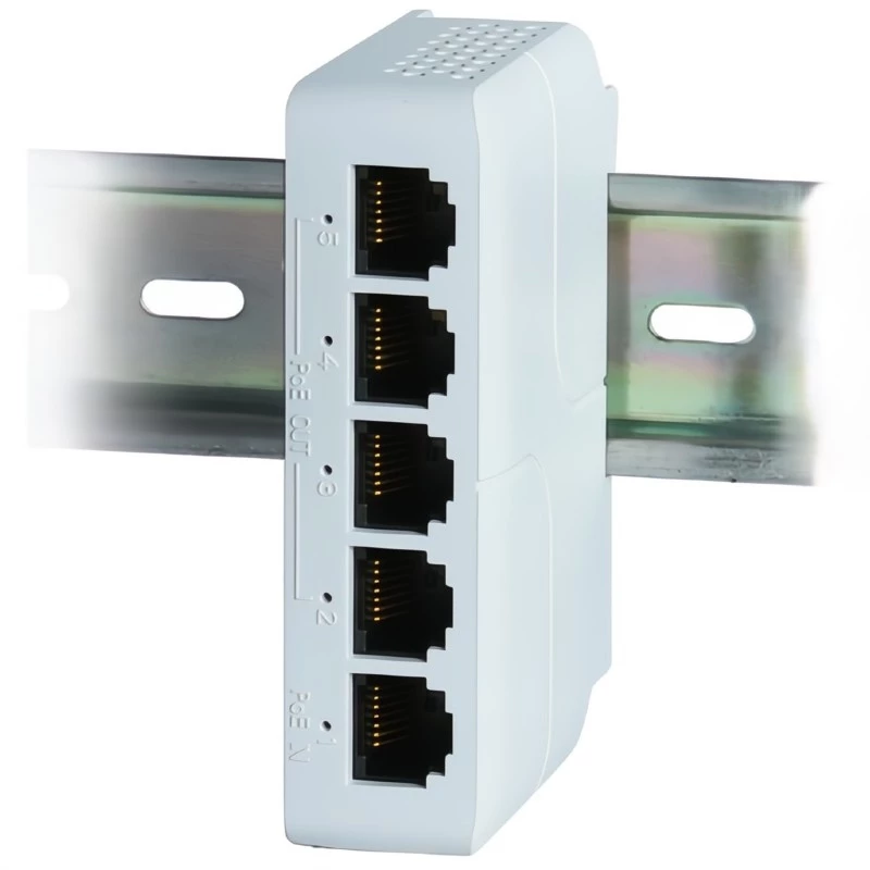 SST-BT14F, 5-Port (4+1) 10/100Μ PoE extender switch, 802.3af 48v 90W